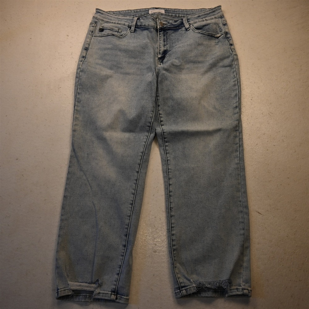 KanCan 18W High Rise Straight Ankle Light Stretch Denim Womens Jeans